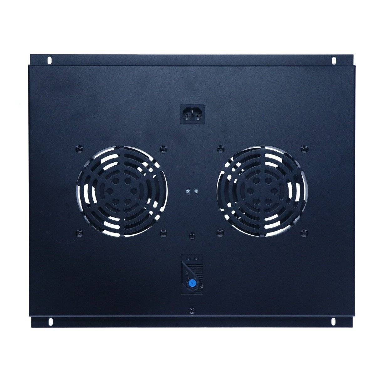 Lüftereinheit - Ventilator Paket mit 2 Ventilatoren und Thermostat geeignet für Serverschränke mit einer Tiefe von 600mm-0
