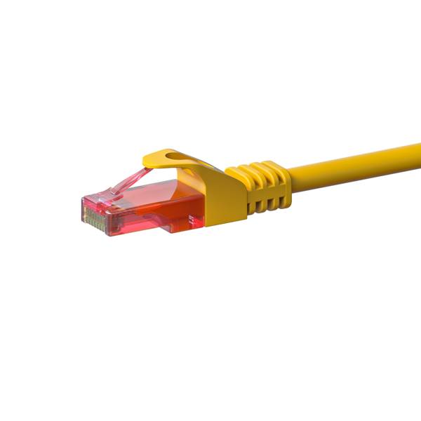 CAT6 Netzwerkkabel, U/UTP, 7,5 Meter, Gelb, 100% Kupfer