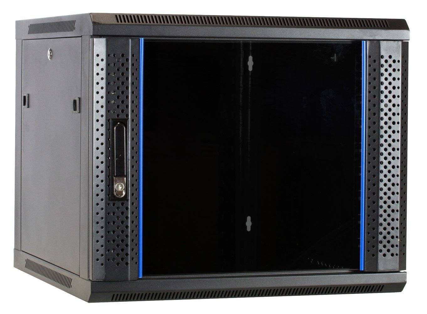 9 HE Serverschrank, 19” Wandgehäuse mit Glastür (BxTxH) 600 x 600 x 501mm-0