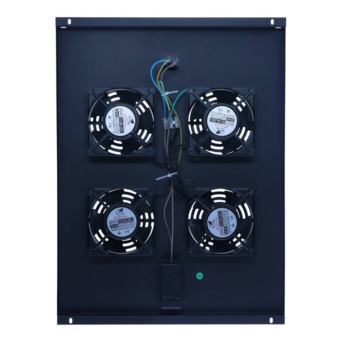 Lüftereinheit - Ventilator Paket mit 4 Ventilatoren und Thermostat geeignet für Serverschränke mit einer Tiefe von 800mm-1
