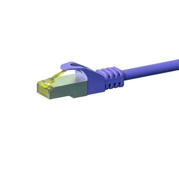 RJ45 Netzwerkkabel S/FTP (PiMF), mit CAT 7 Rohkabel, Violett, 2m
