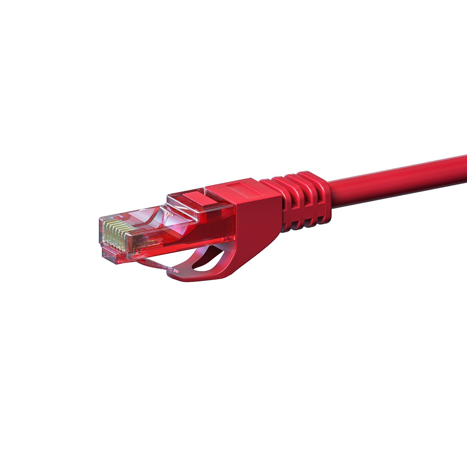 CAT6 Netzwerkkabel, U/UTP, 0,15 Meter, Rot, 100% Kupfer-0