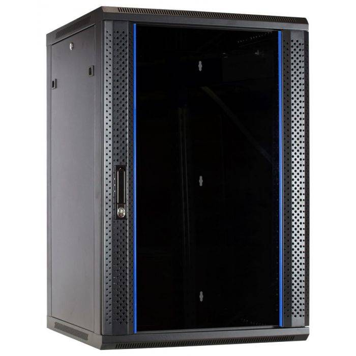 22 HE Serverschrank, Wandgehäuse mit Glastür (BxTxH) 600 x 600 x 1100mm-0