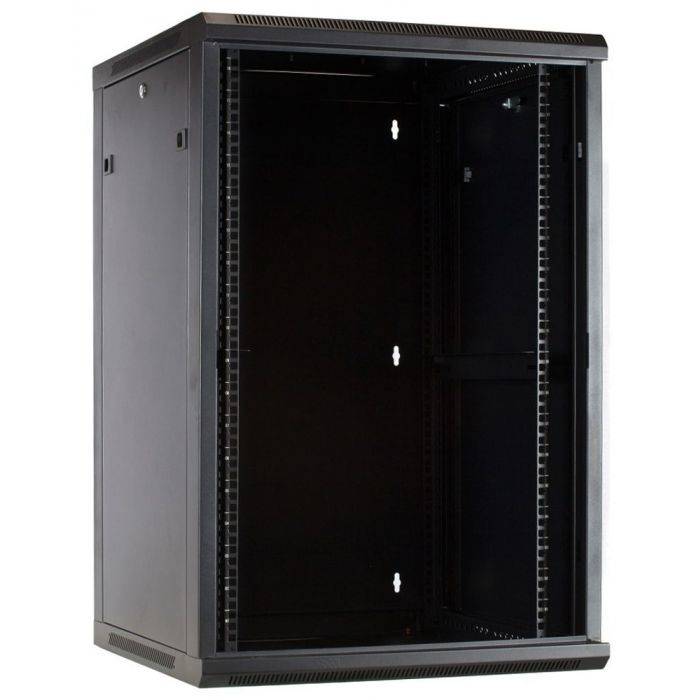 22 HE Serverschrank, Wandgehäuse mit Glastür (BxTxH) 600 x 600 x 1100mm-2