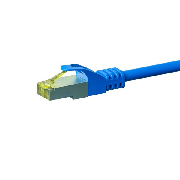RJ45 Netzwerkkabel S/FTP (PiMF), mit CAT 7 Rohkabel, Blau, 15m