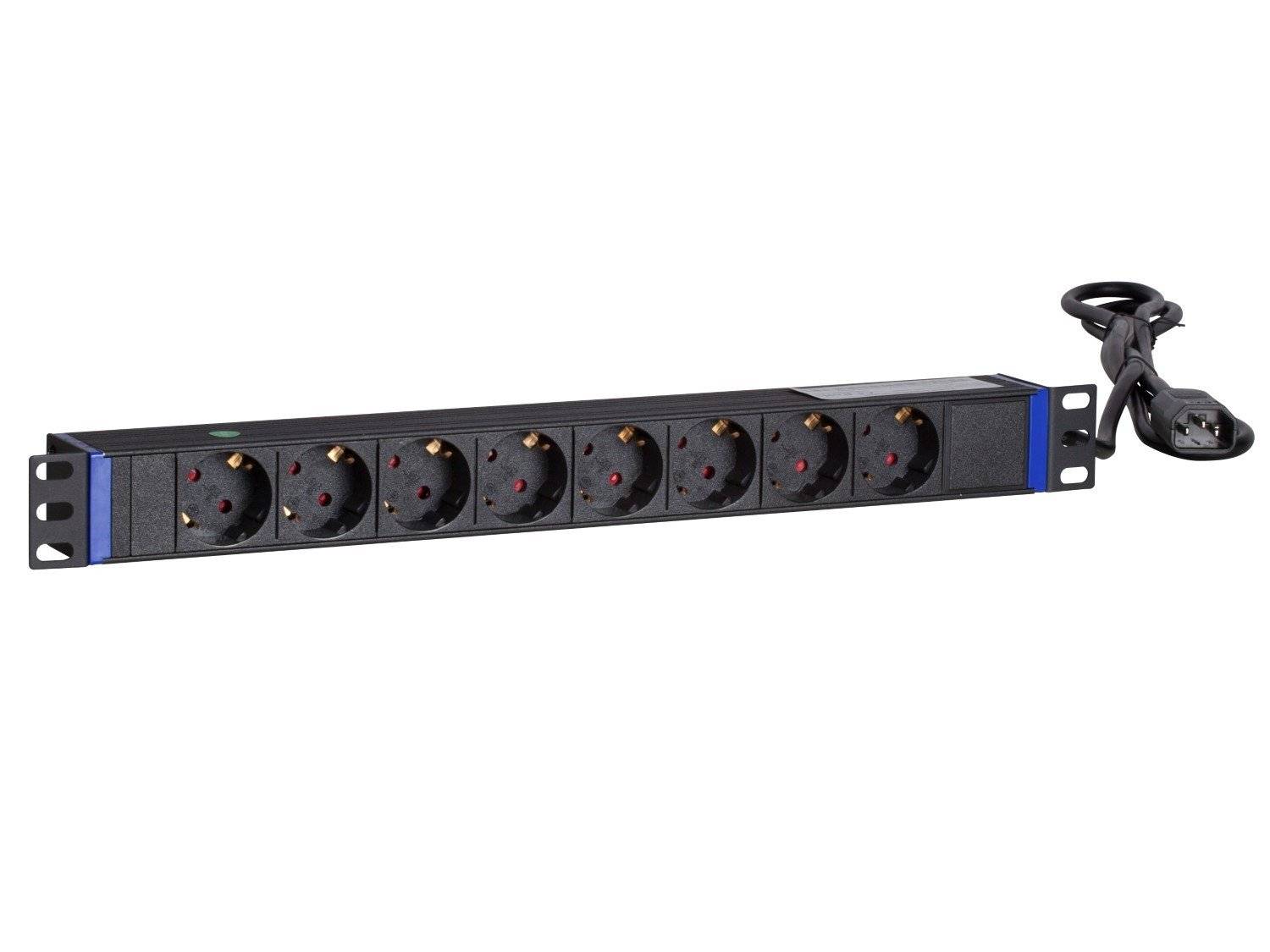 19” Steckdosenleiste mit C14 Stecker - 8-fach-0