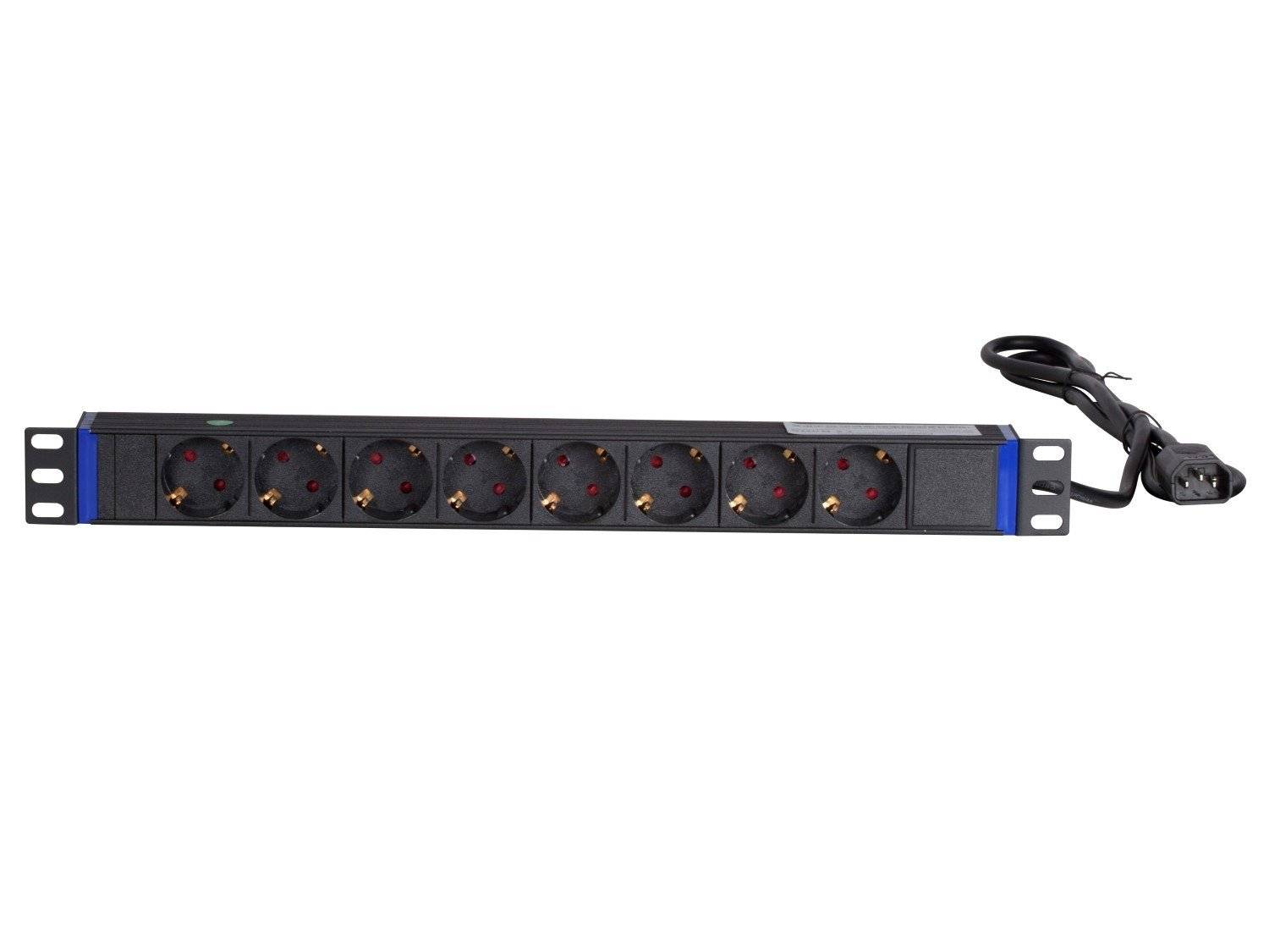 19” Steckdosenleiste mit C14 Stecker - 8-fach-1