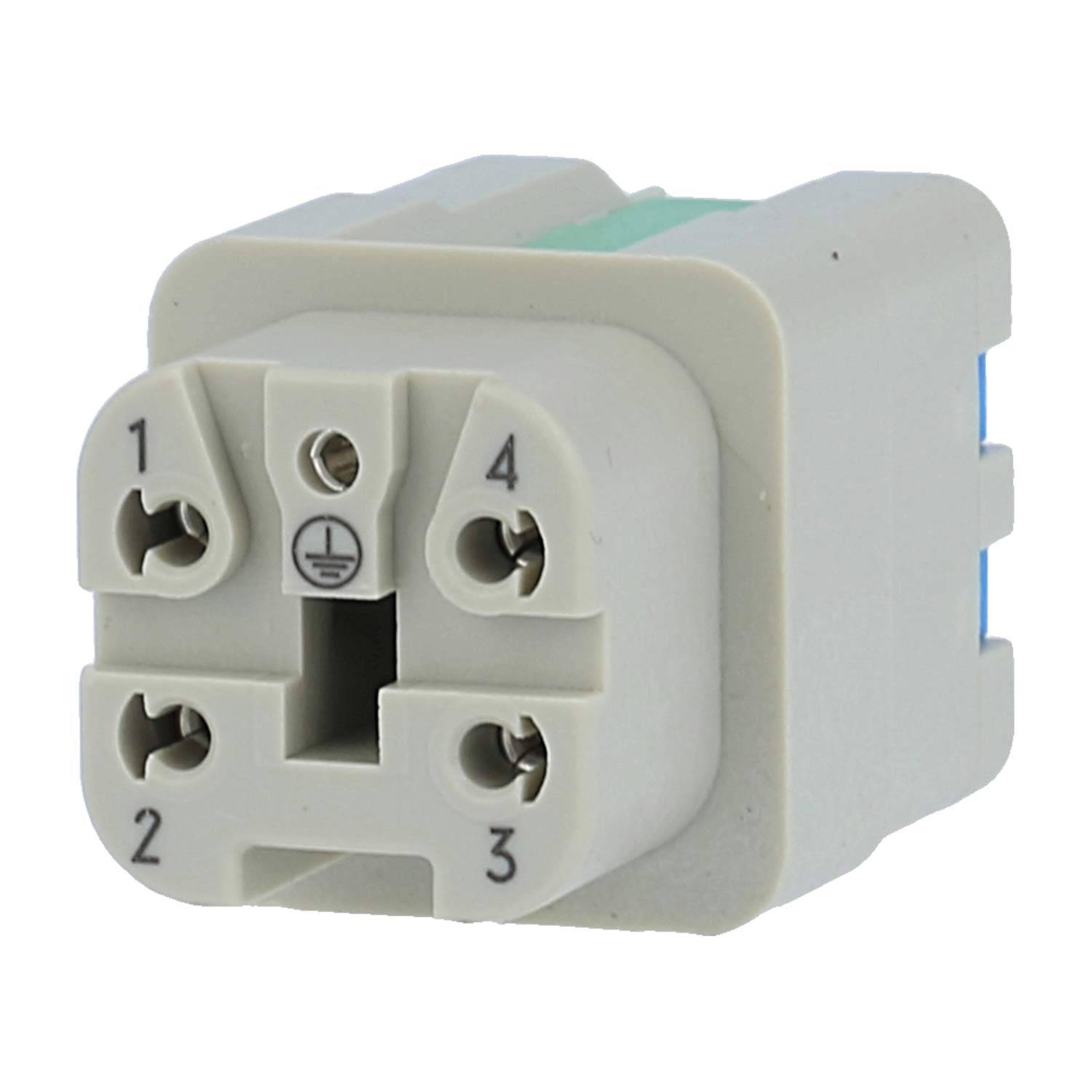 HARTING Han 4A Buchseneinsatz (F) Quick-Lock-Anschluss, 4-polig+PE 230V/400V, 10A - 1 Stück-0
