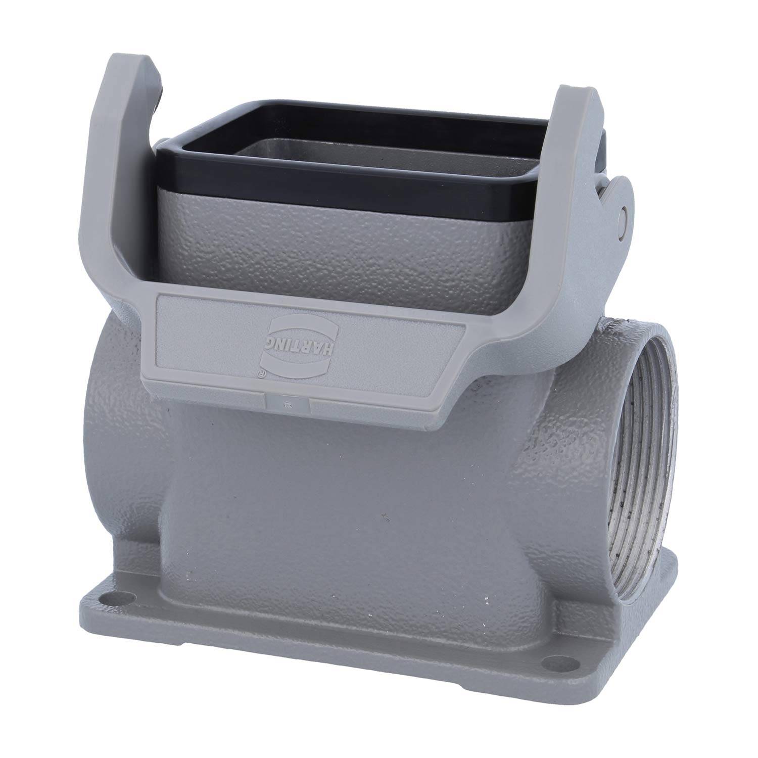 Harting 05300060267, Han 6B Sockelgehäuse hoch, 2xM40 seitlicher Kabelabgang