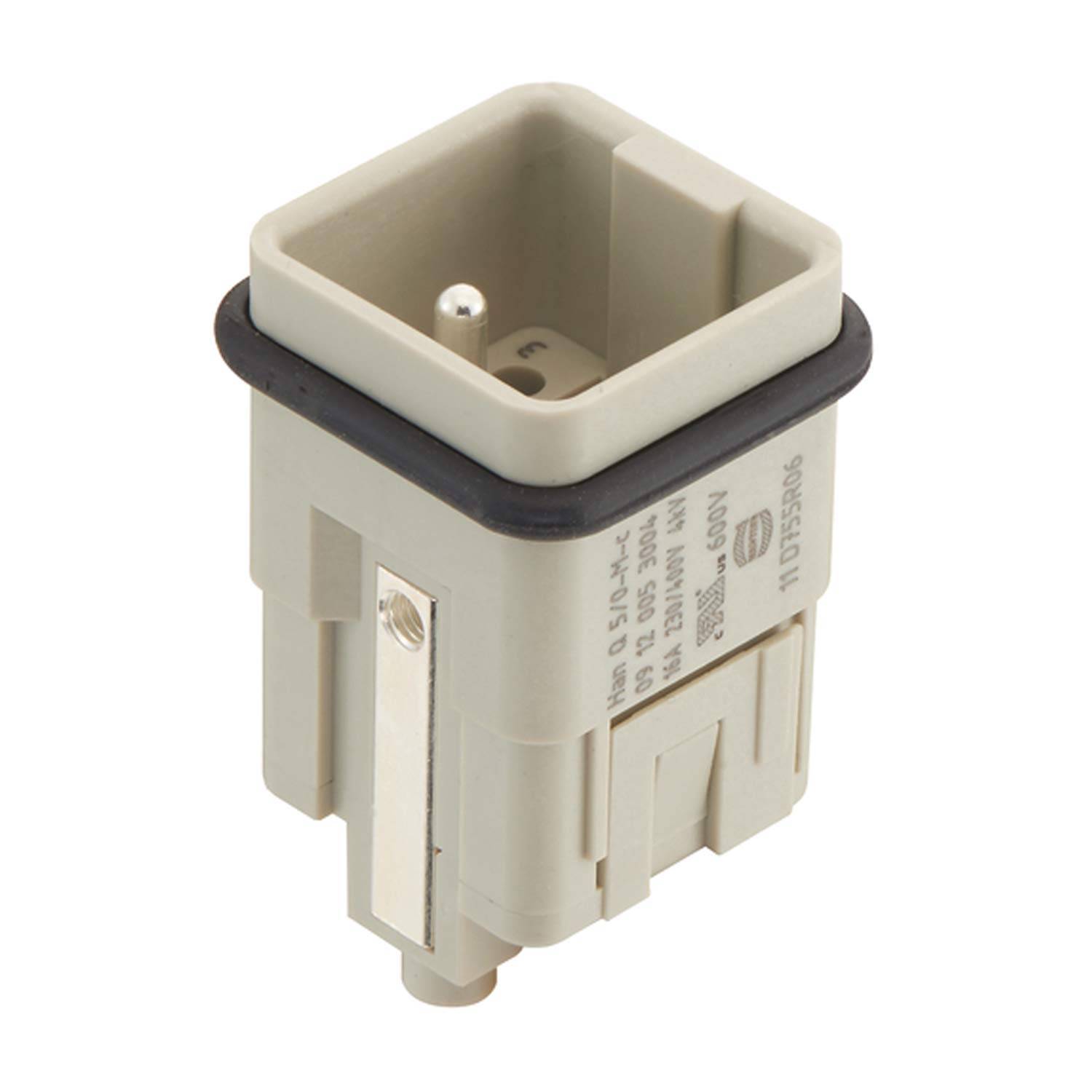 HARTING Han Q5/0 Stifteinsatz (M) Crimp- / Schraubanschluss (PE), 5-polig+PE 230V/400V, 16A - 1 Stück-0