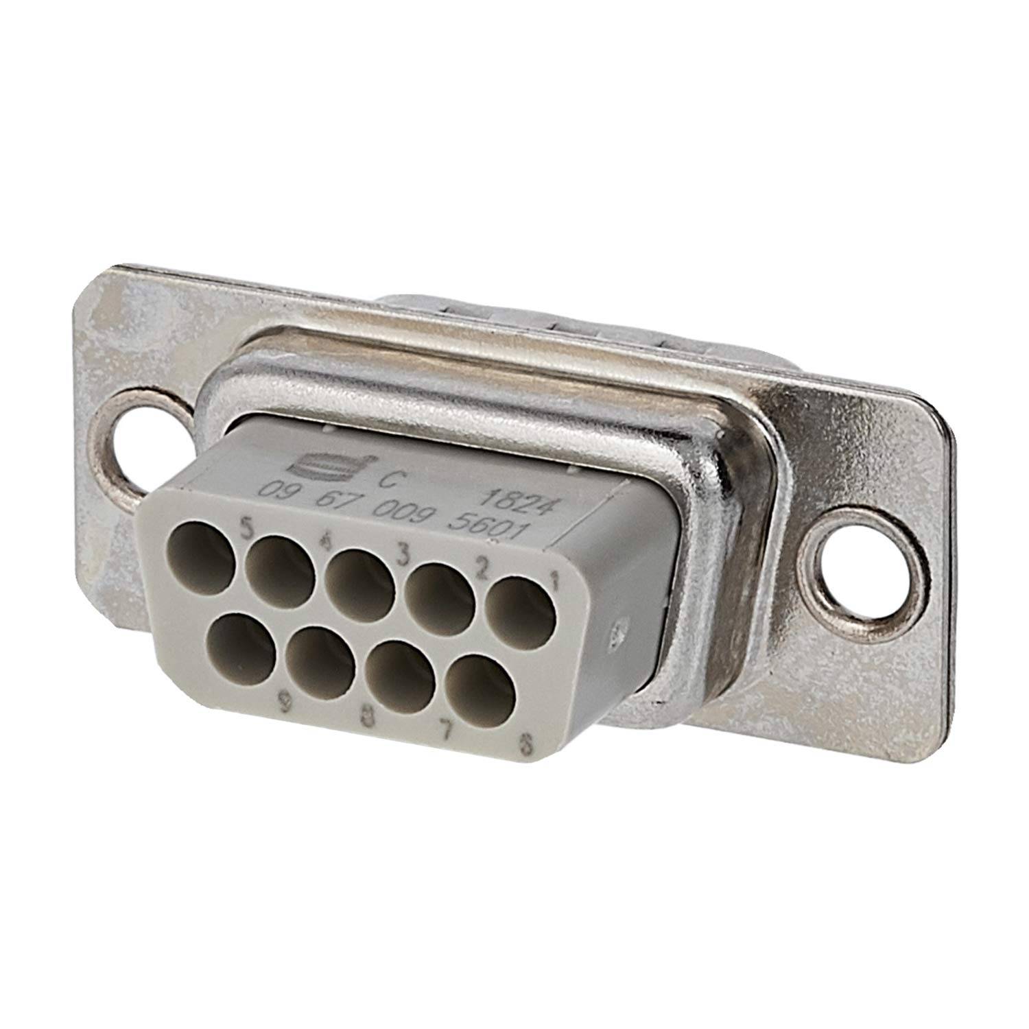 Harting 09670095601, D-Sub Stifteinsatz (M) passend für D-Sub Gehäuse Baugröße-1
