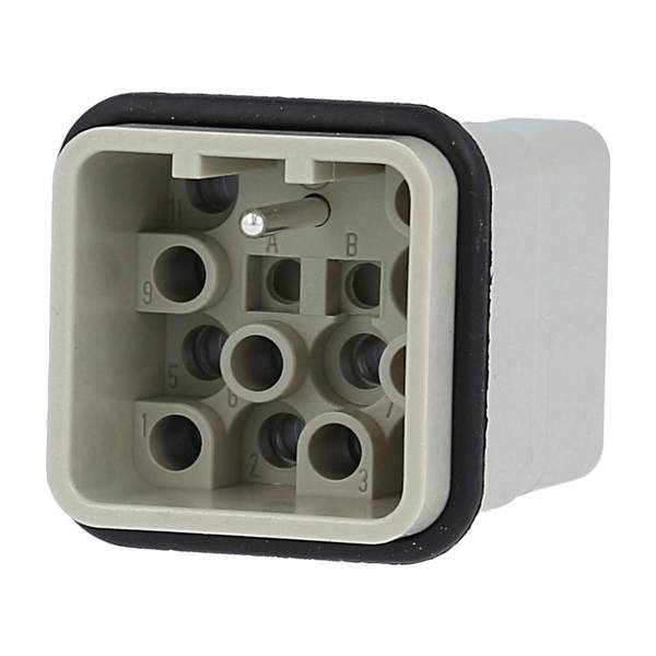 HARTING Han Q12/0 Stifteinsatz (M) Crimp- / Quick-Lock-Anschluss (PE), 12-polig+PE 400V, 10A - 1 Stück