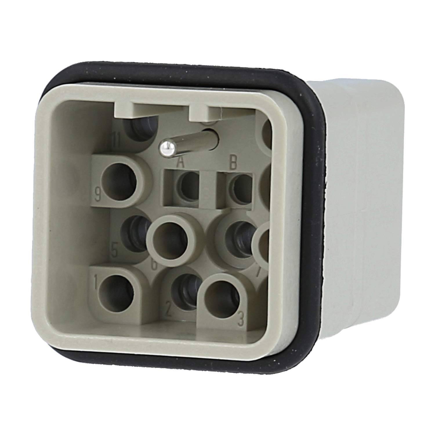 HARTING Han Q12/0 Stifteinsatz (M) Crimp- / Quick-Lock-Anschluss (PE), 12-polig+PE 400V, 10A - 1 Stück-0