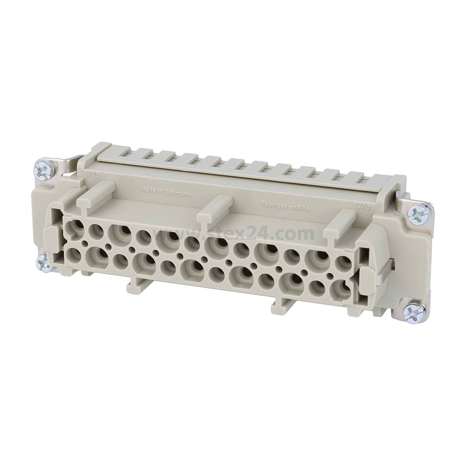 Harting 09330242702, Han 24E Buchseneinsatz (F) Crimpanschluss, 24-polig+PE 500V