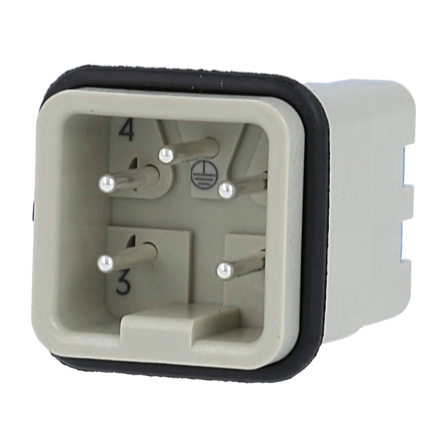 HARTING Han 4A Stifteinsatz (M) Quick-Lock-Anschluss, 4-polig+PE 230V/400V, 10A - 1 Stück-0