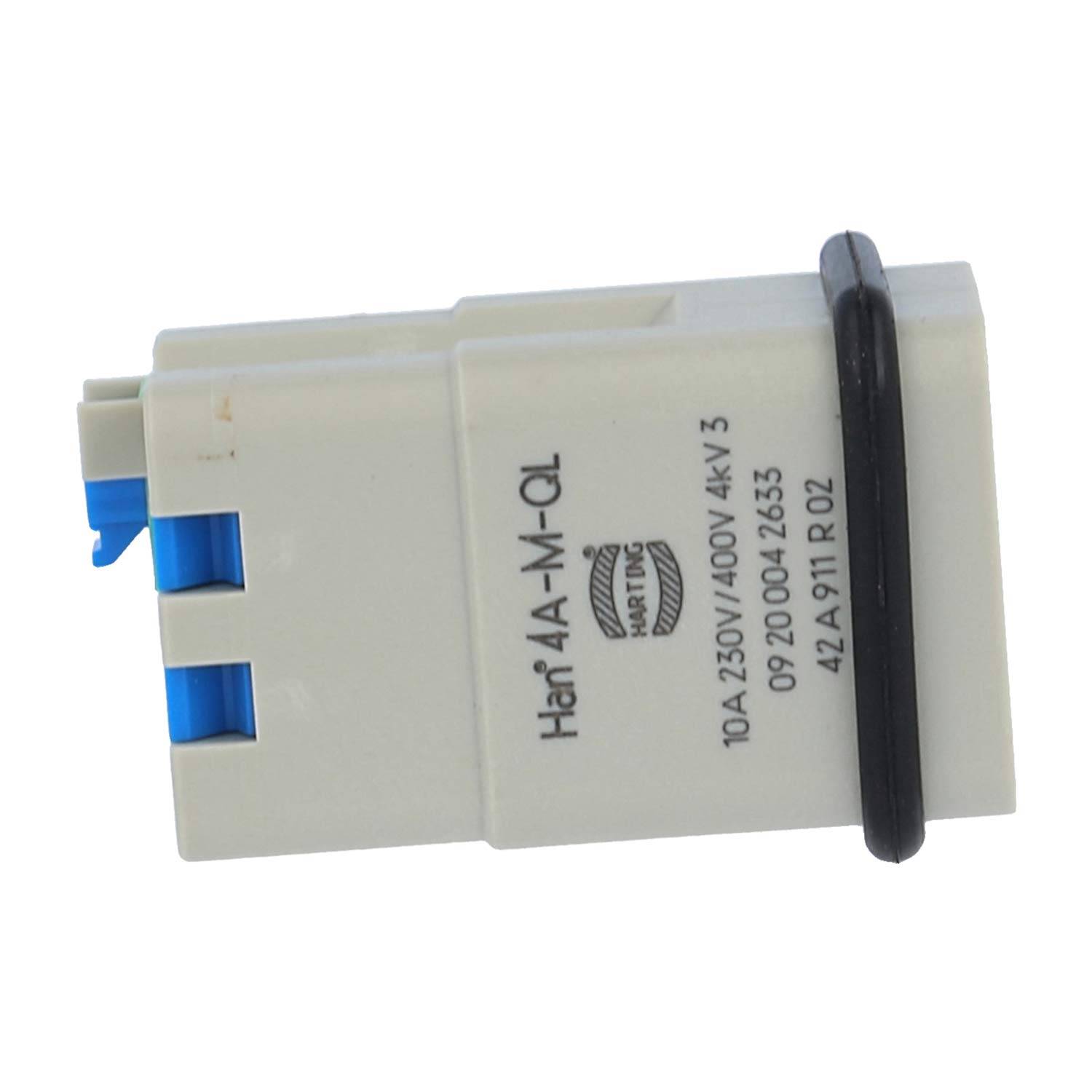 HARTING Han 4A Stifteinsatz (M) Quick-Lock-Anschluss, 4-polig+PE 230V/400V, 10A - 1 Stück-4