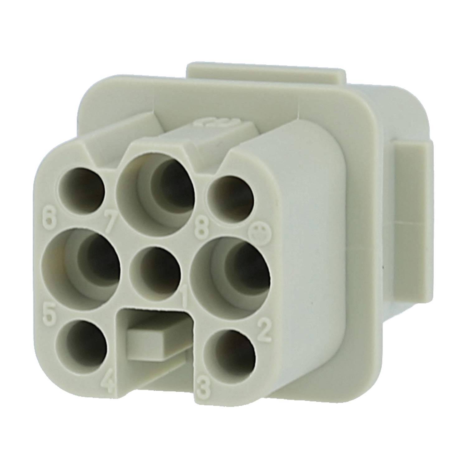 HARTING Han 8D Buchseneinsatz (F) Crimpanschluss, 8-polig AC 50V / DC 120V, 10A - 1 Stück-0