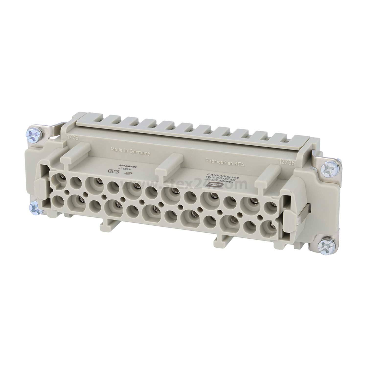 Harting 09330242716, Han 24ES Buchseneinsatz (F) Käfigzugfederanschluss-0