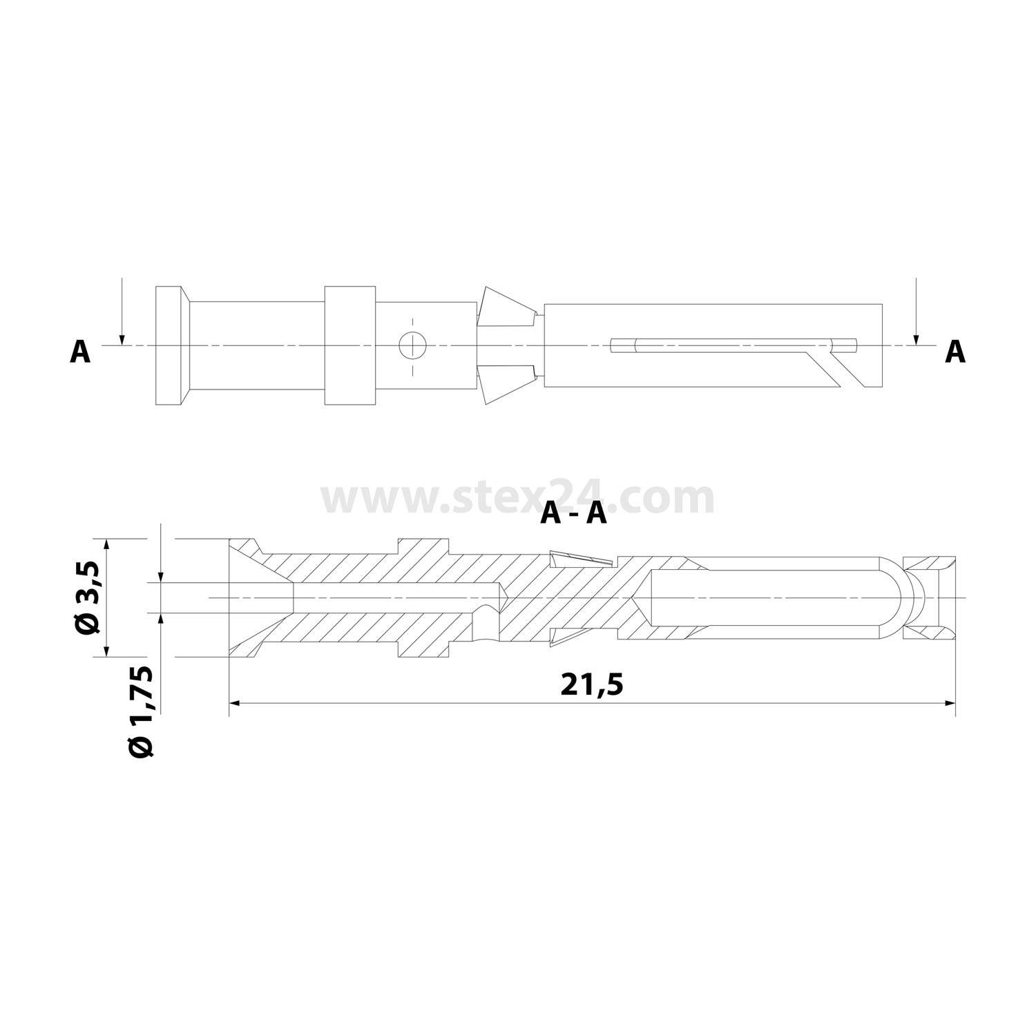 Harting 09152006221, D-HMC-Crimkontakt Kontaktbuchse (F) 1,5mm² gold, 1 Stück-1