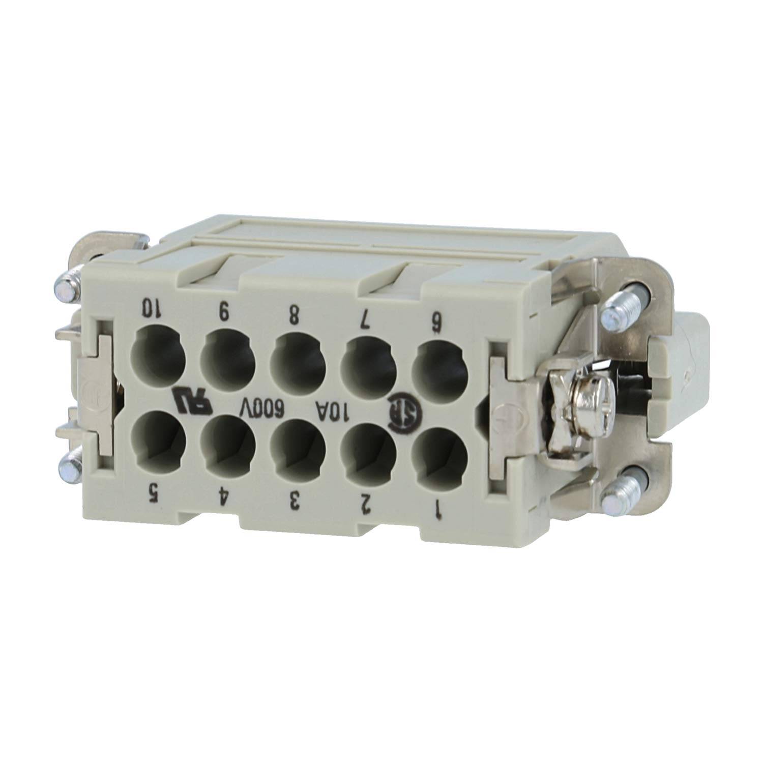 HARTING Han 10A Stifteinsatz (M) Crimpanschluss, 10-polig+PE 250V, 16A - 1 Stück-3