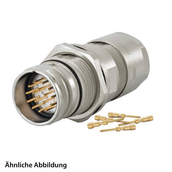 HUMMEL 799912560K HUMMEL SET inkl. Kontakte M23 Signal Wanddurchführung Kupplung, Crimpein. gerade Polzahl 7-pol., Stift