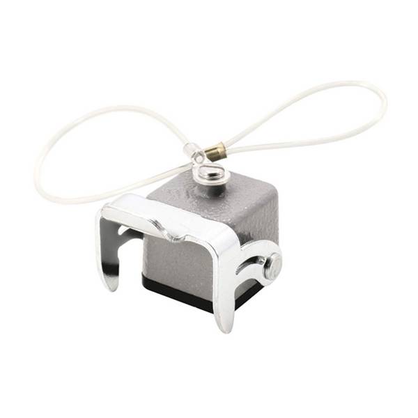 HARTING Schutzkappe 3A Metall mit 1 Bügel für Oberteil Verliersicherung mit großer Schlaufe mit montiertem