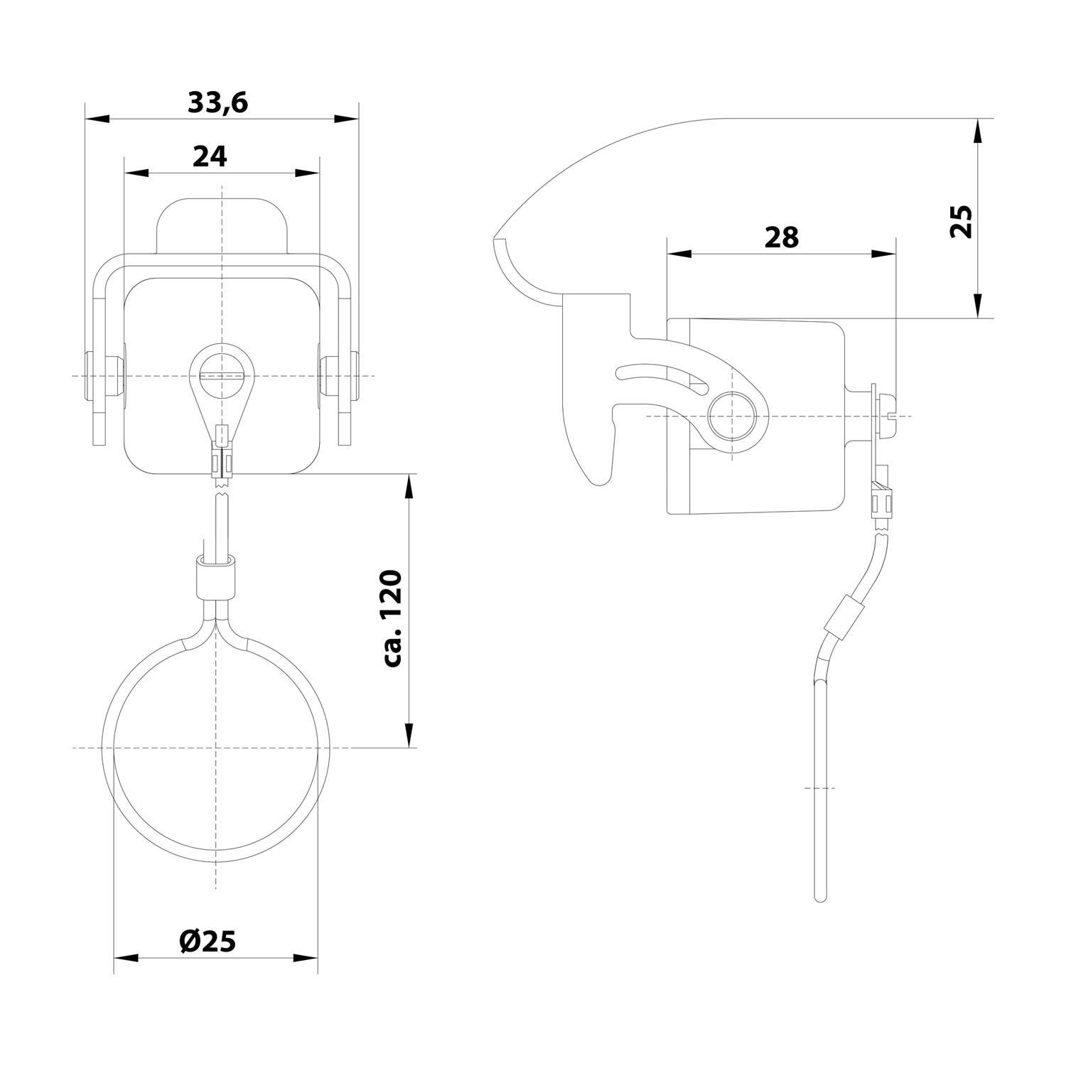HARTING Schutzkappe 3A Metall mit 1 Bügel für Oberteil Verliersicherung mit großer Schlaufe mit montiertem-2