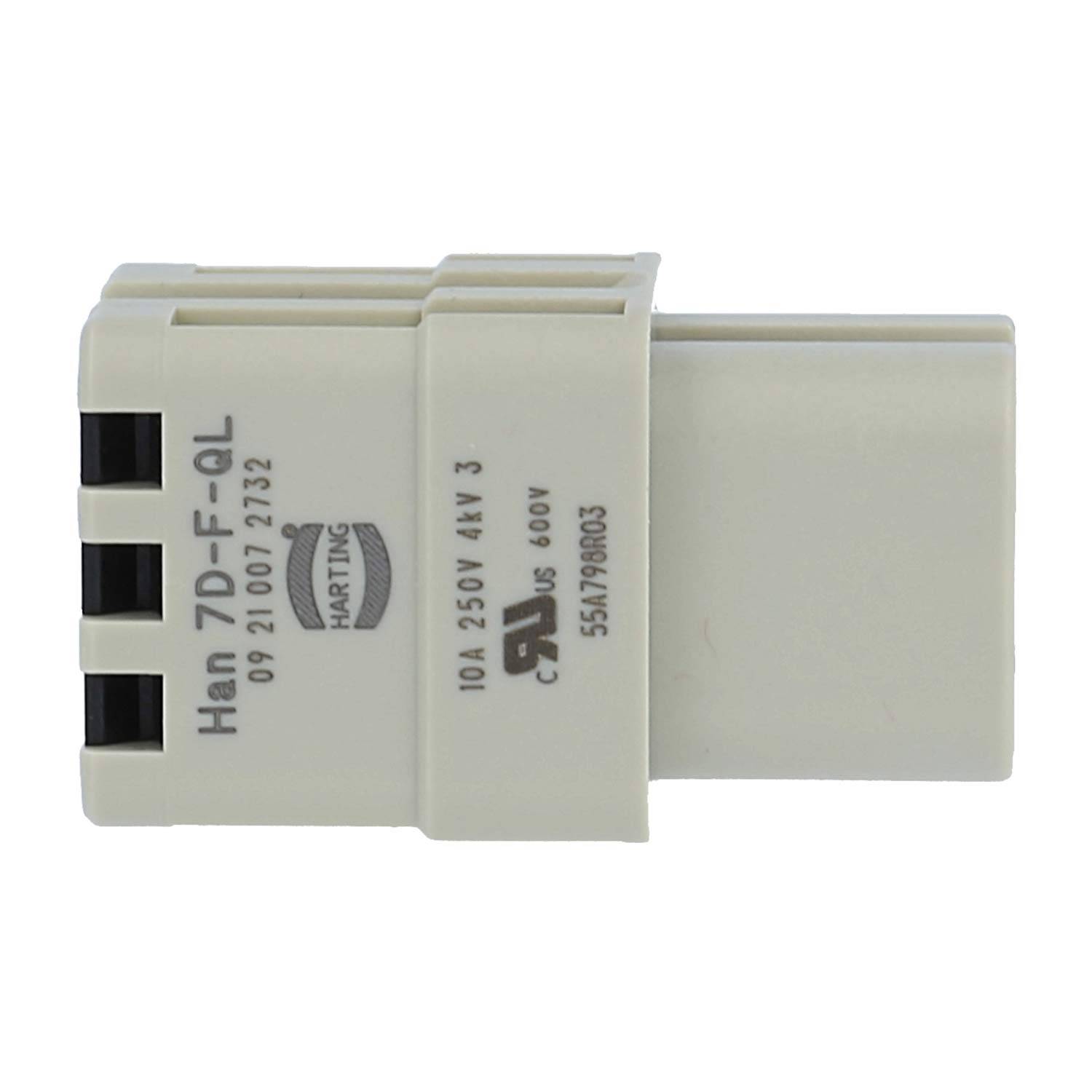 HARTING Han 7D Buchseneinsatz (F) Quick-Lock-Anschluss, 7-polig+PE 250V, 10A - 1 Stück-4