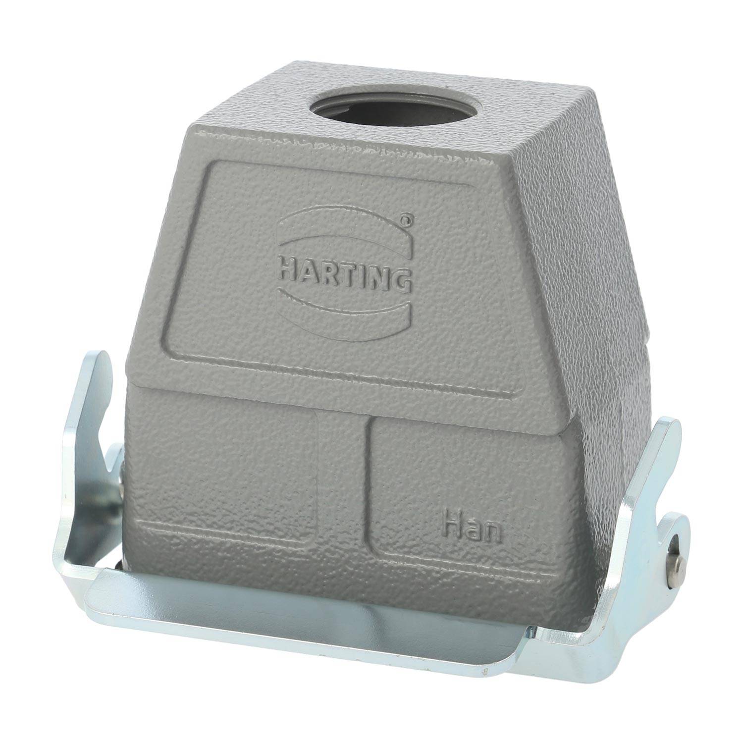 Harting 04300100756, Han 10B Kupplungsgehäuse hoch, 1xM25 gerader Kabelabgang-0