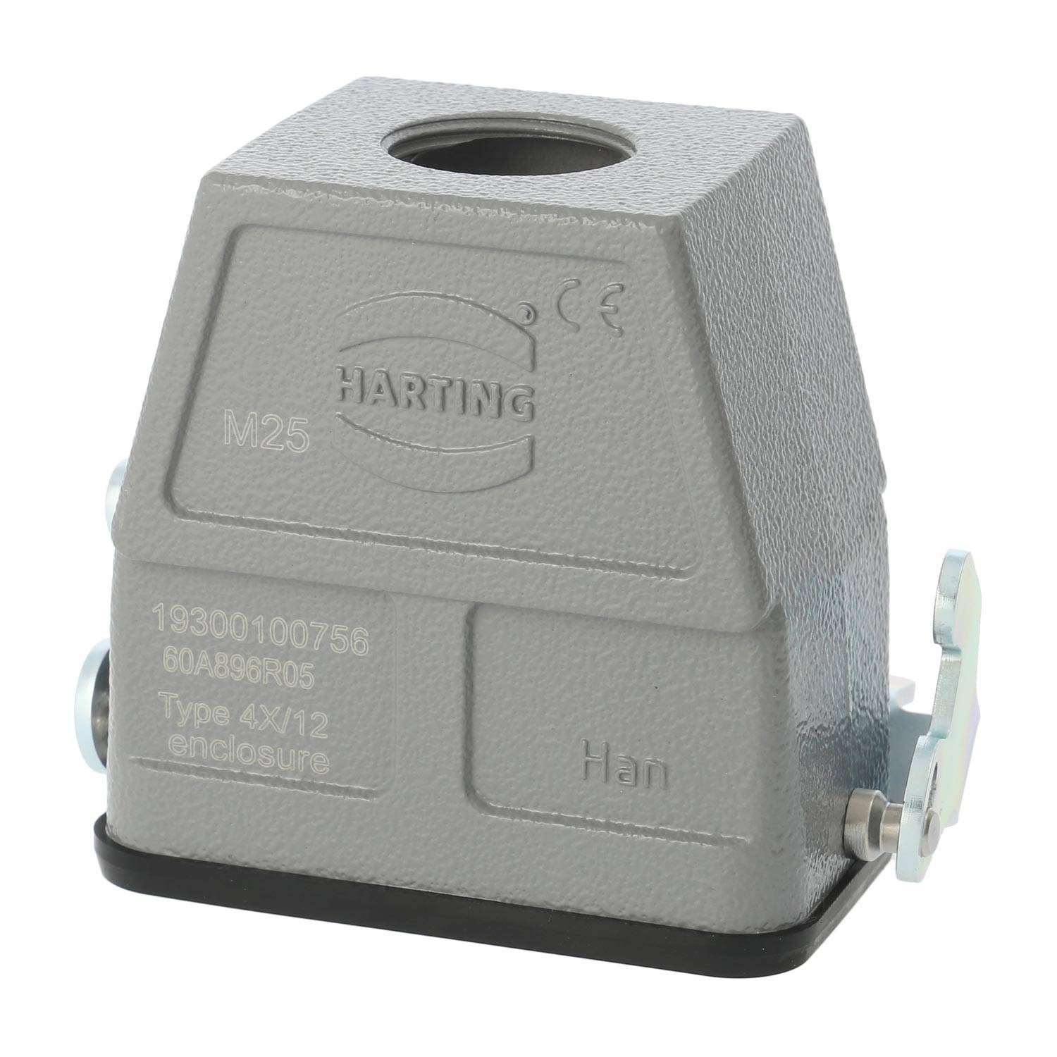 Harting 04300100756, Han 10B Kupplungsgehäuse hoch, 1xM25 gerader Kabelabgang-2