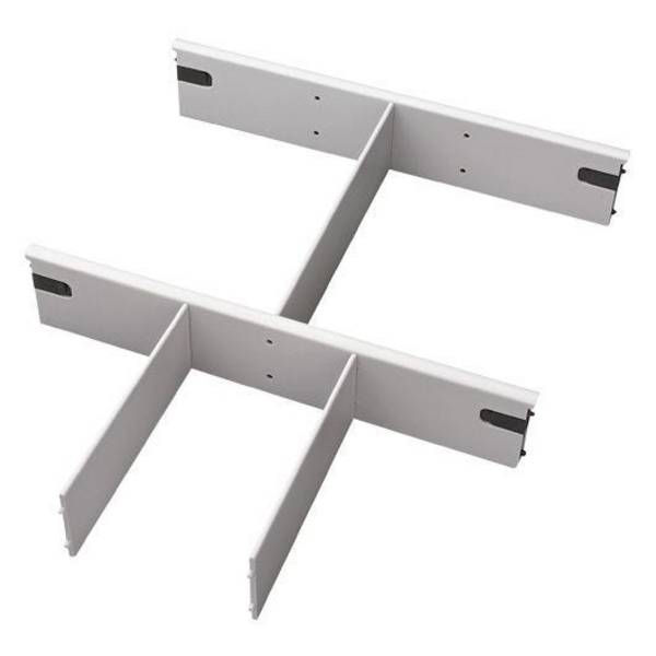 Hammerbacher Trennstege, Set 4 x A4, 2 x A5, 4 x A6, für Rollcontainer und Standcontainer, grau
