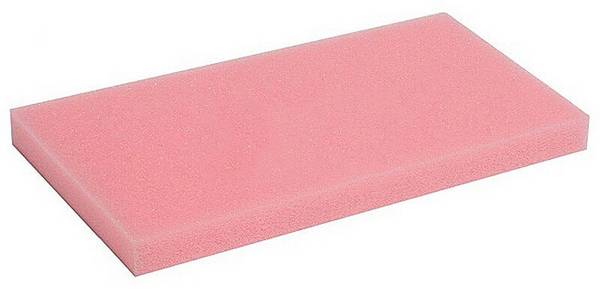 PU-Schaumstoff, 400x300x20 mm, ableitfähig, rosa, glatt