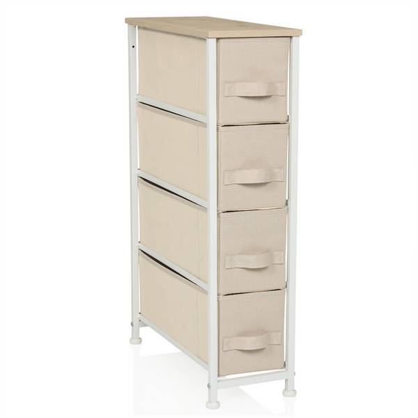 Regal FOLDRESS S 20x48x76cm 4 Fächer beige hjh LIVING