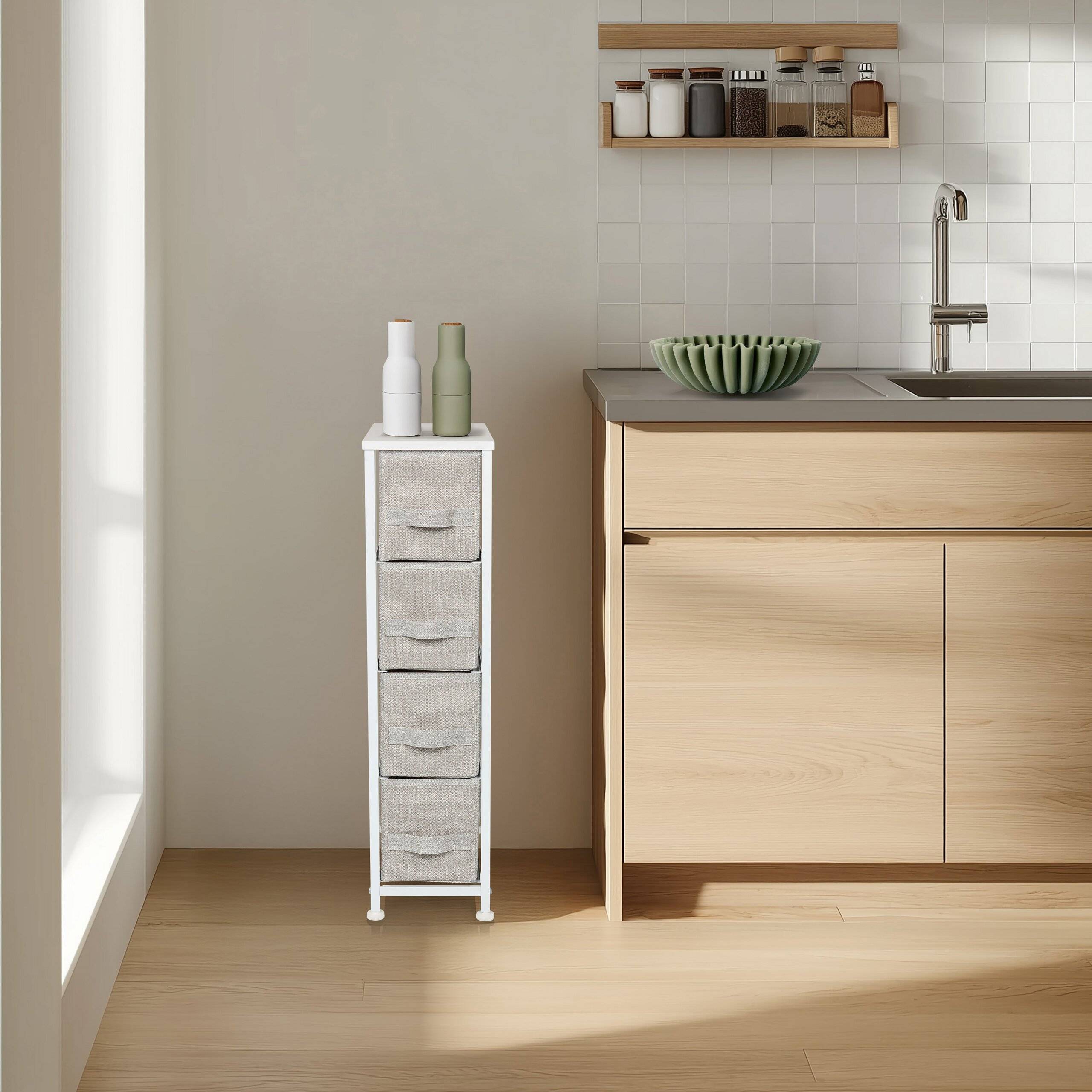 Regal FOLDRESS S 20x48x76cm 4 Fächer grau hjh LIVING-4