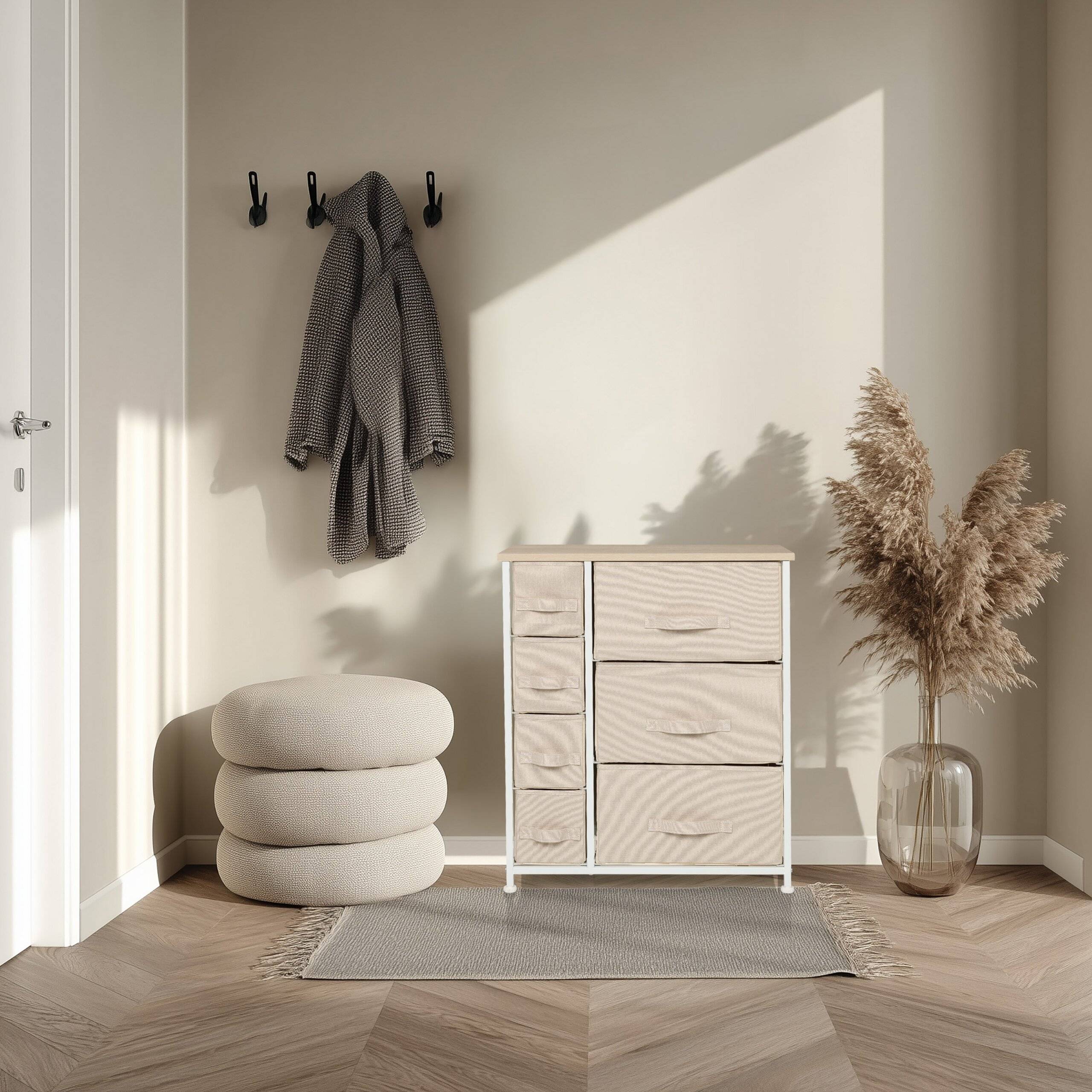Regal FOLDRESS B 63,5x30x73cm 7 Fächer beige hjh LIVING-4