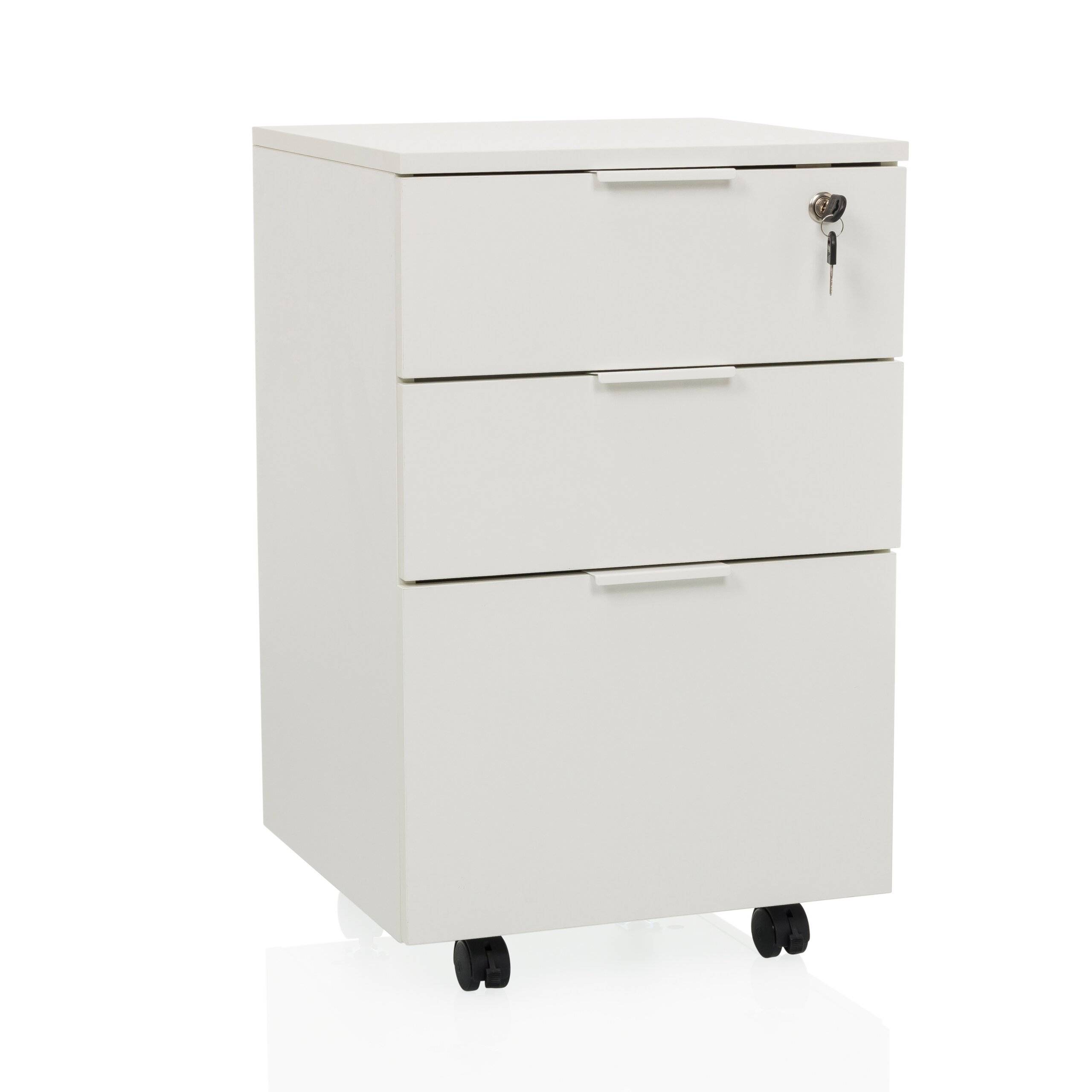 Rollcontainer Schreibtischcontainer DAVIK weiß hjh OFFICE-0