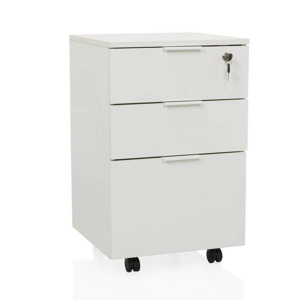 Rollcontainer Schreibtischcontainer DAVIK weiß hjh OFFICE