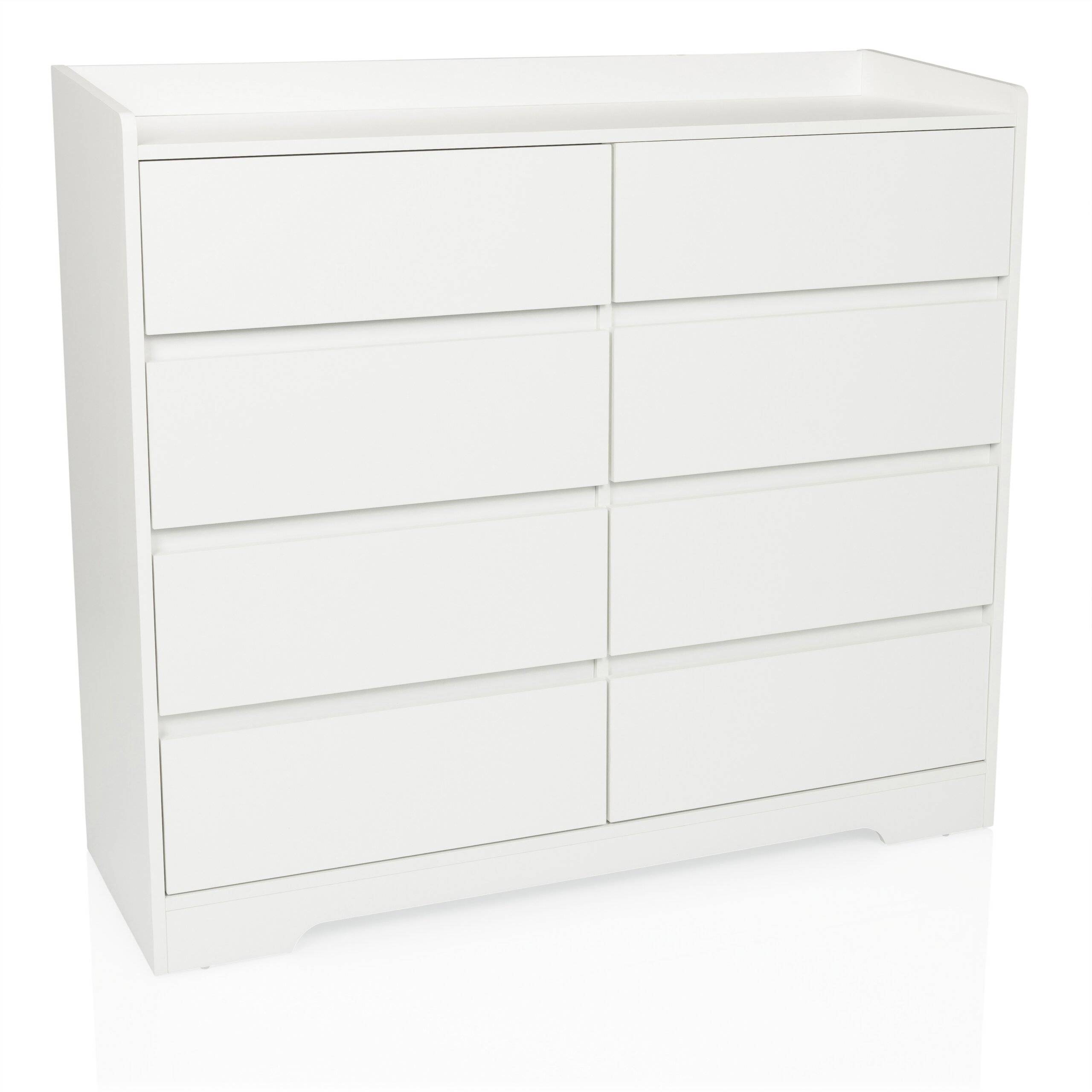Sideboard Kommode OSOYRO 110x38x98 cm 8 Schubladen weiß hjh LIVING-0