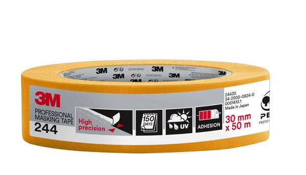 3M 244 Malerabdeckband, 50 m x 30 mm, orange