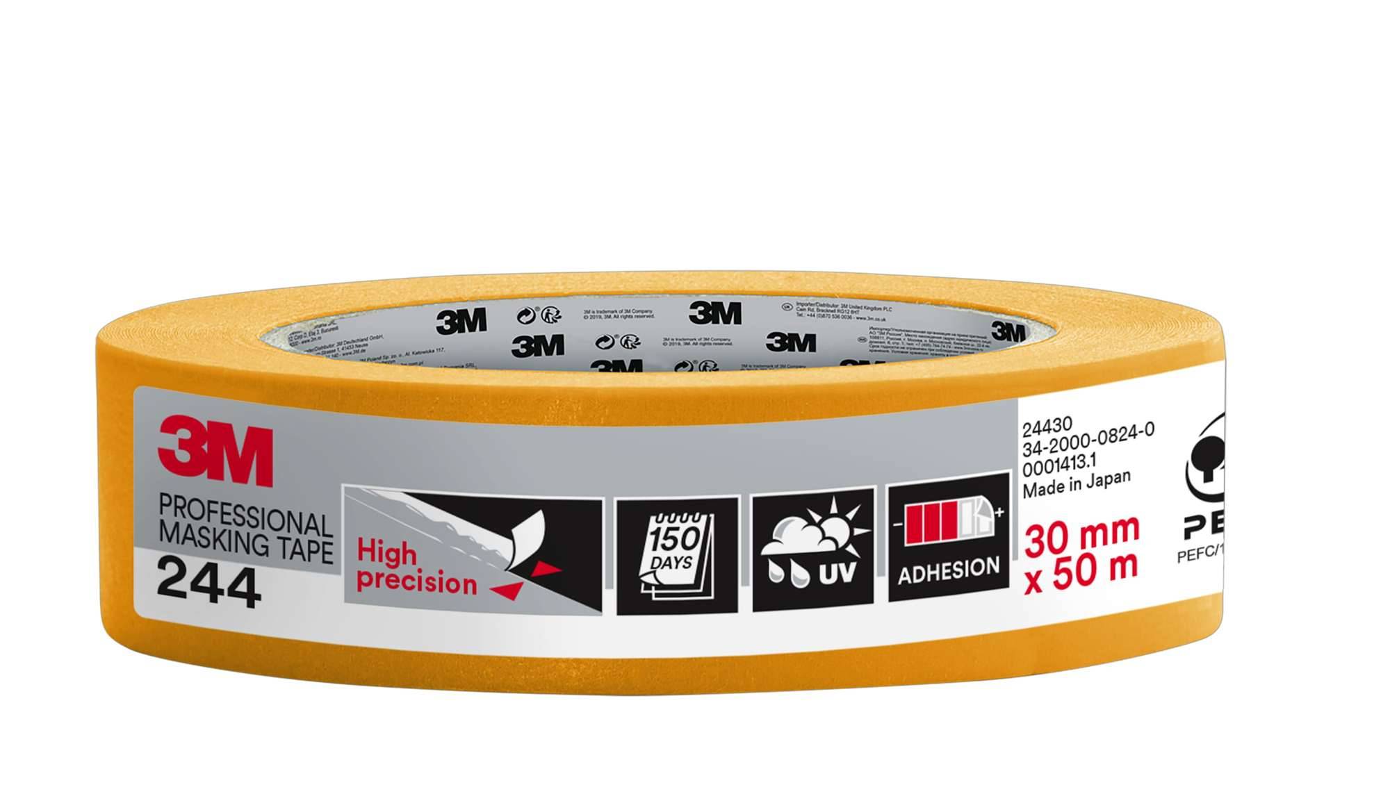 3M 244 Malerabdeckband, 50 m x 30 mm, orange-0