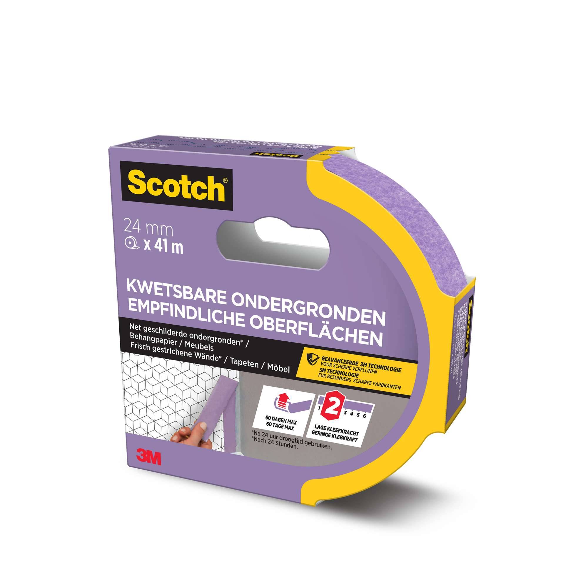 3M Scotch Abdeckband für empfindliche Oberflächen, 41 m x 36 mm, Violett-0