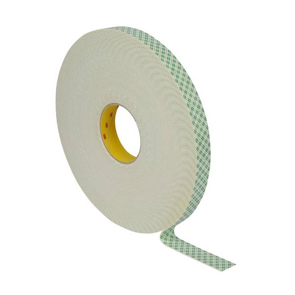 3M 4026 Urethanschaumband doppelseitig, 33 m x 12 mm, weiss