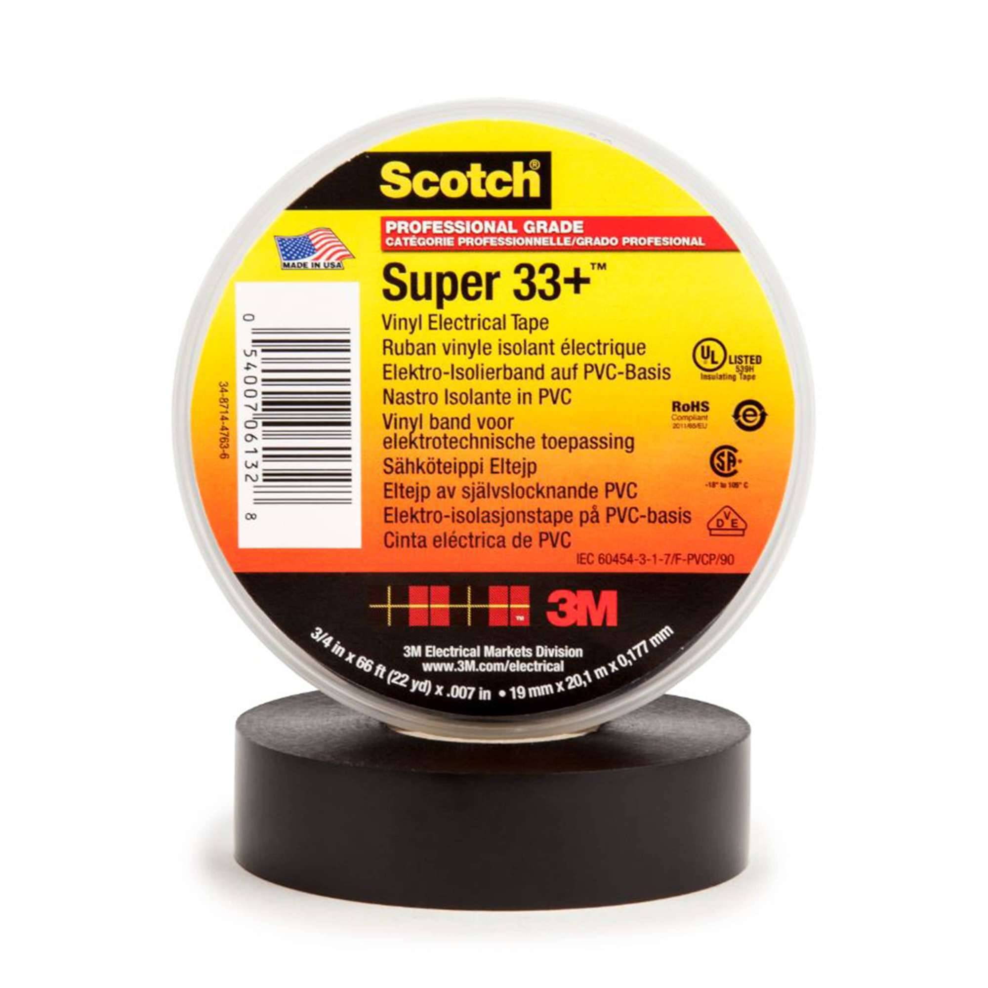 3M Scotch 33 Plus Vinyl Elektro-Isolierband, 20 m x 19 mm, schwarz-0