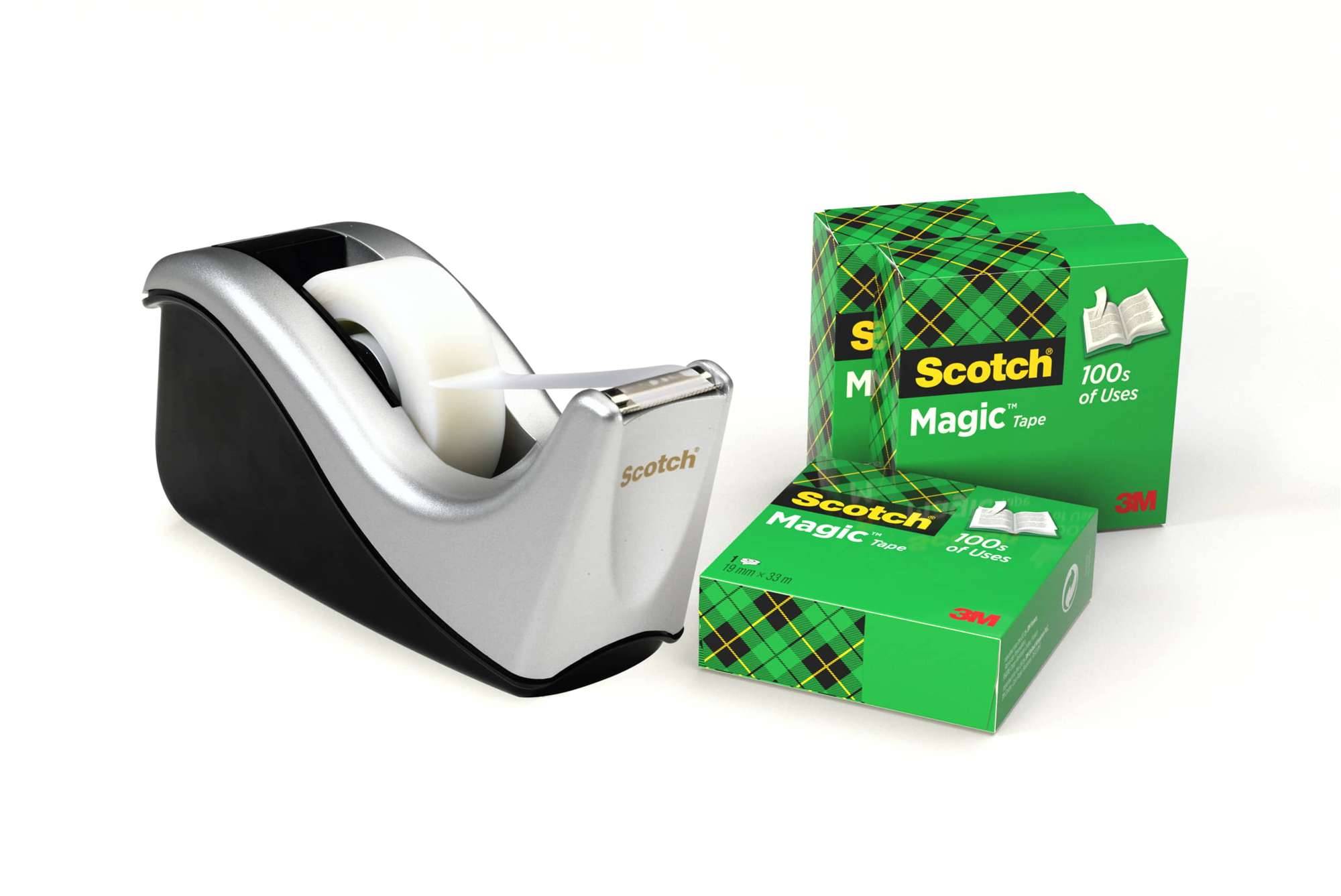 3M Scotch C60 Klebeband-Abroller, 33 m x 19 mm, silber-0