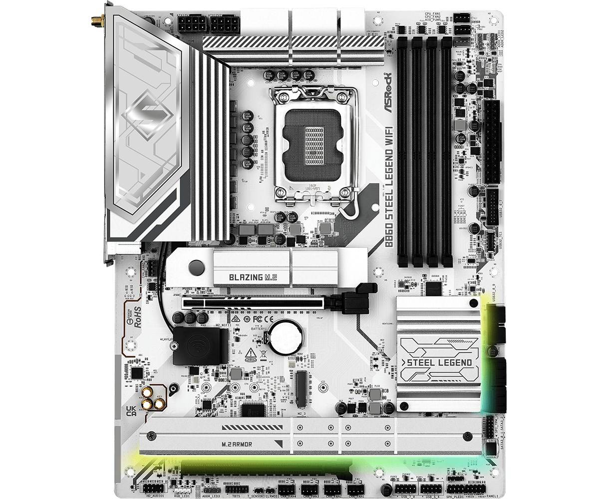 ASRock B860 Steel Legend WiFi 1851 ATX HDMI/DP DDR5 Multimedia-Technik Mainboards INTEL-1