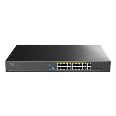 CUDY GS1018PS2 16-Port Gigabit Switch PoE+, 2x RJ45 Uplink, 2x SFP, 200W-0