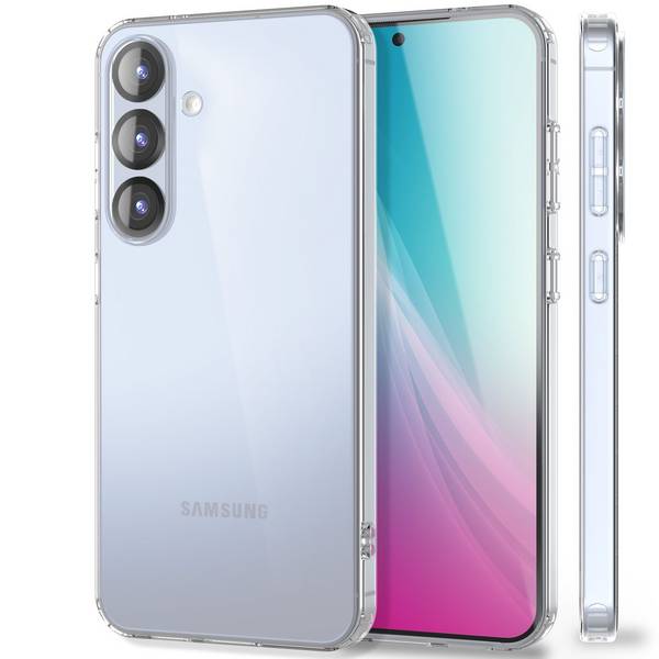 NALIA Handyhülle „GLAZE“ für Samsung Galaxy S25 – Transparente Silikon Schutz Hülle