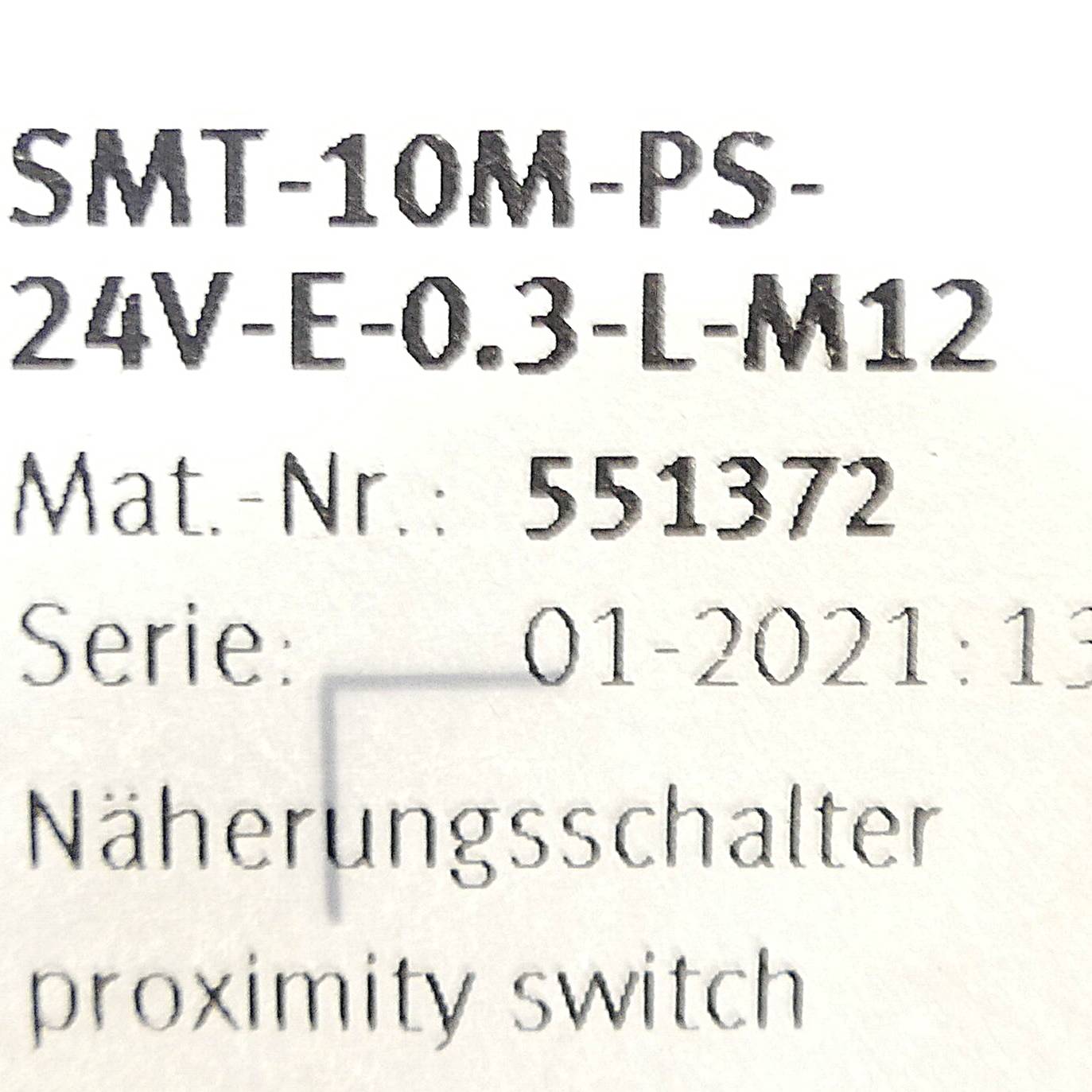 FESTO SMT-10M, Näherungsschalter, P/n: 551372-1