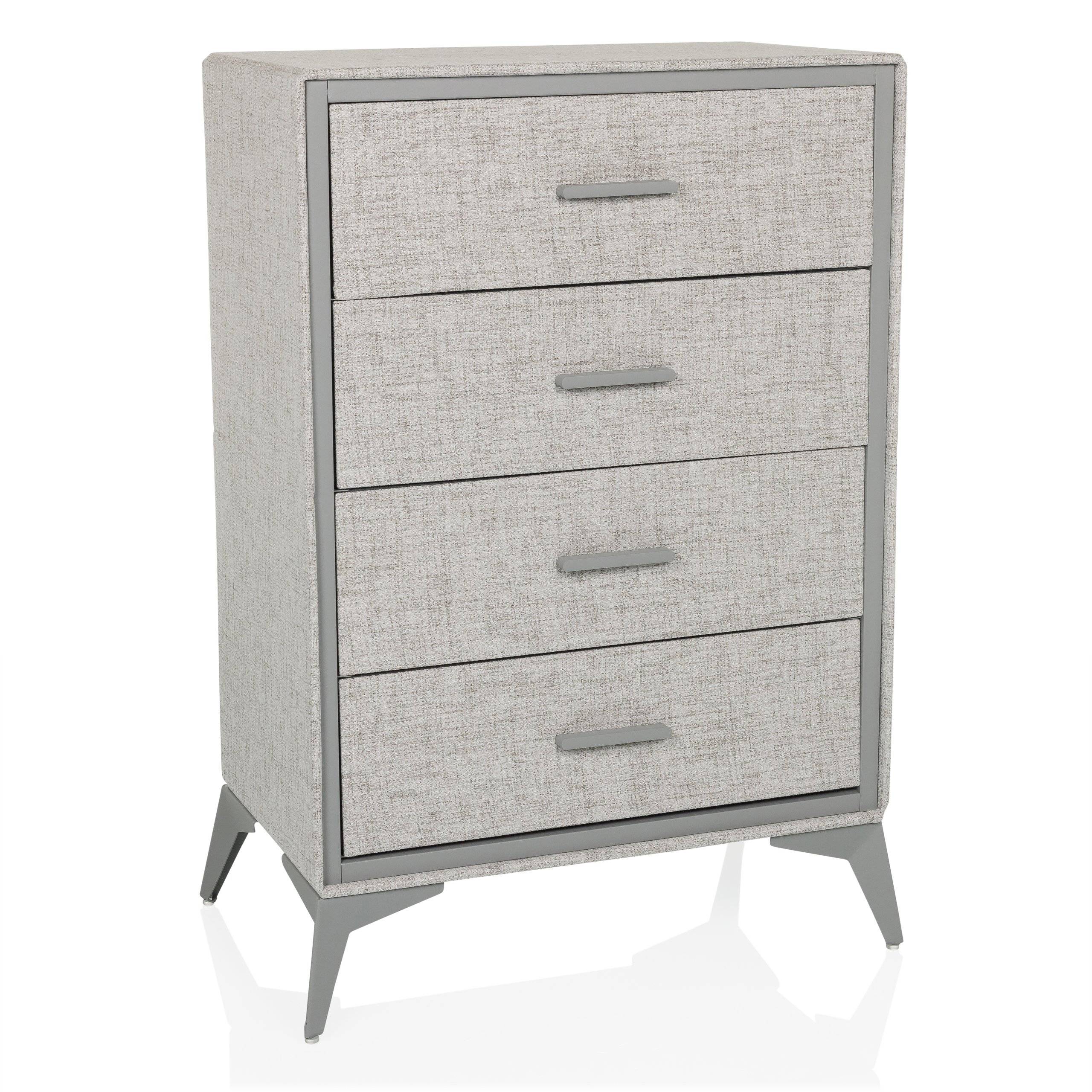 Kommode SKUFFY 64x35x90cm 4 Schubladen grau hjh LIVING-0