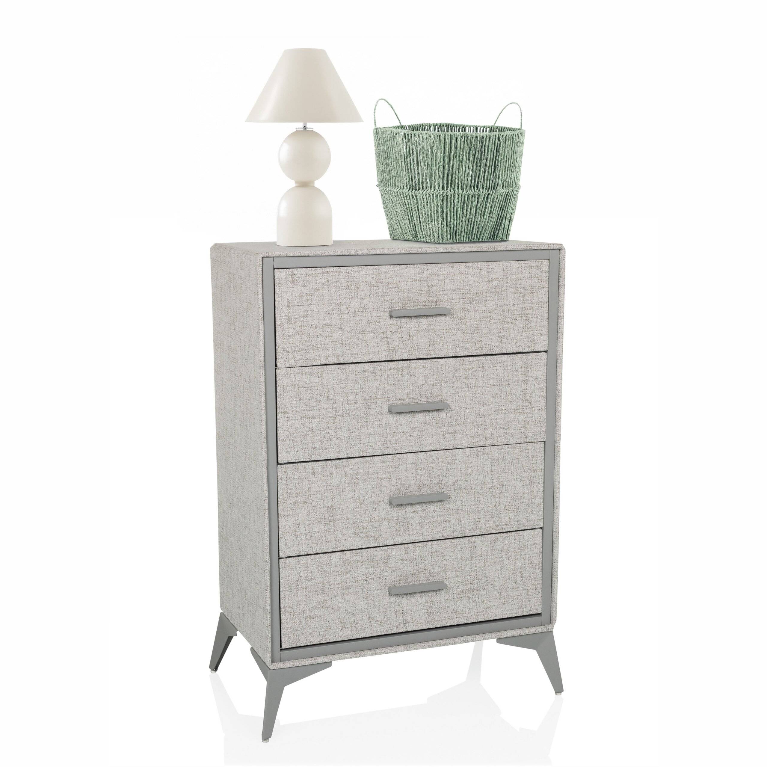 Kommode SKUFFY 64x35x90cm 4 Schubladen grau hjh LIVING-2